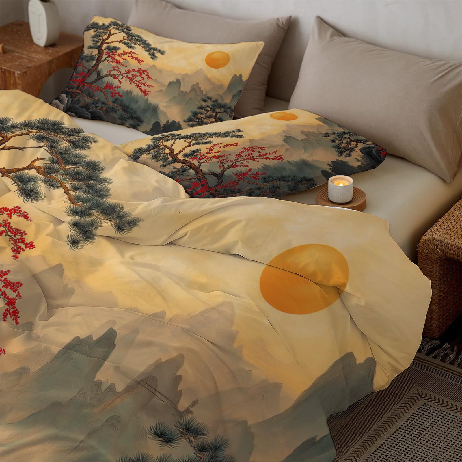 Duvet Cover Sets With Zipper - Zestaw Poszewek na Kołdrę w Stylu