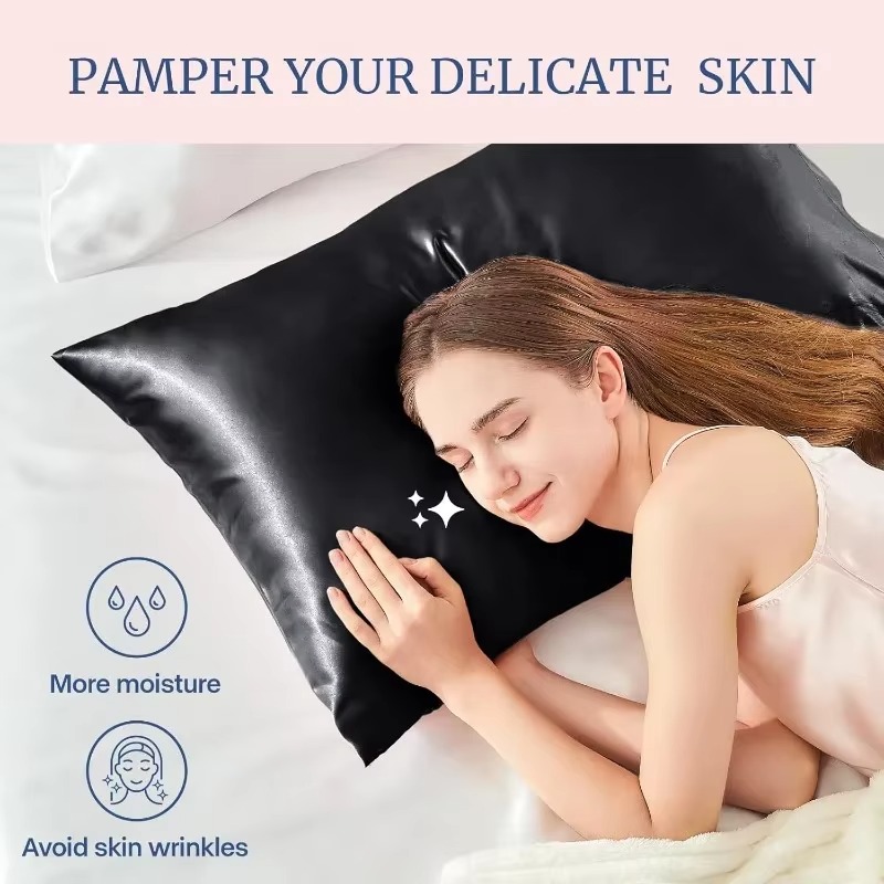 Satin Silk Pillowcase Hair Skin - Z prezentem dla kobiet i mężczyzn: