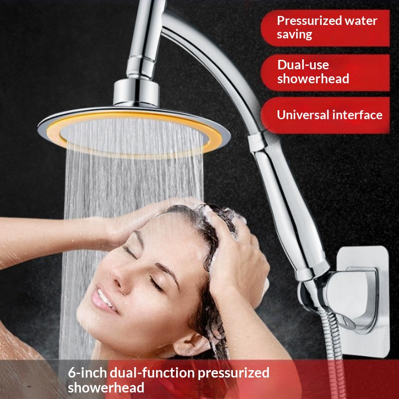 High Pressure Shower Head Handheld - 6-calowa, wysokociśnieniowa, obrotowa o 360 stopni,