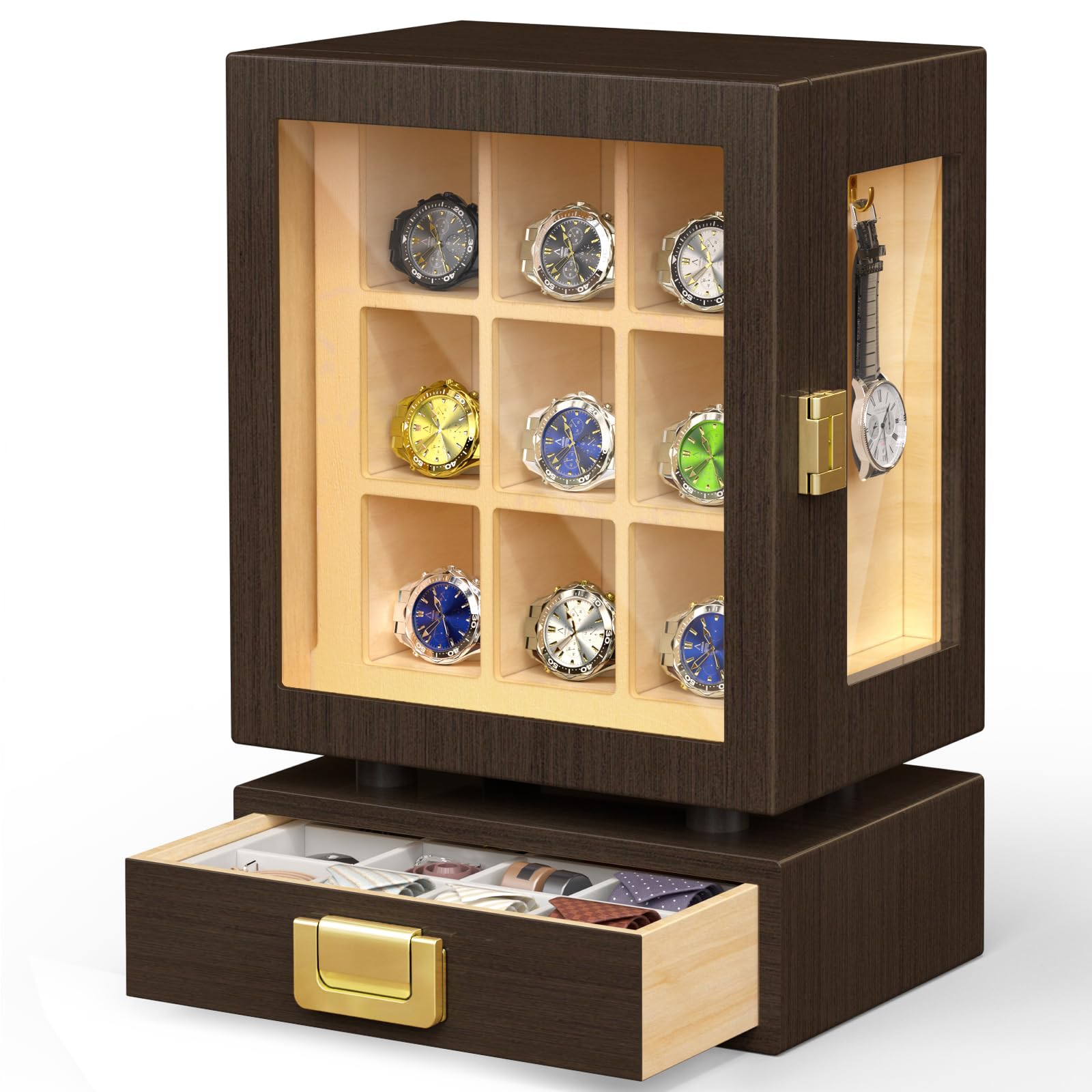 Storage & Organization - Drewniane pudełko na zegarki o niestandardowym