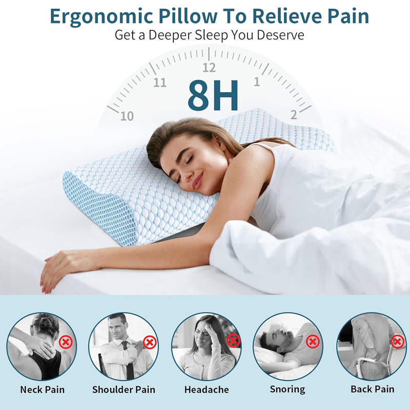 Anti Snore Contour Pillow - Poduszka z pianki memory z efektem