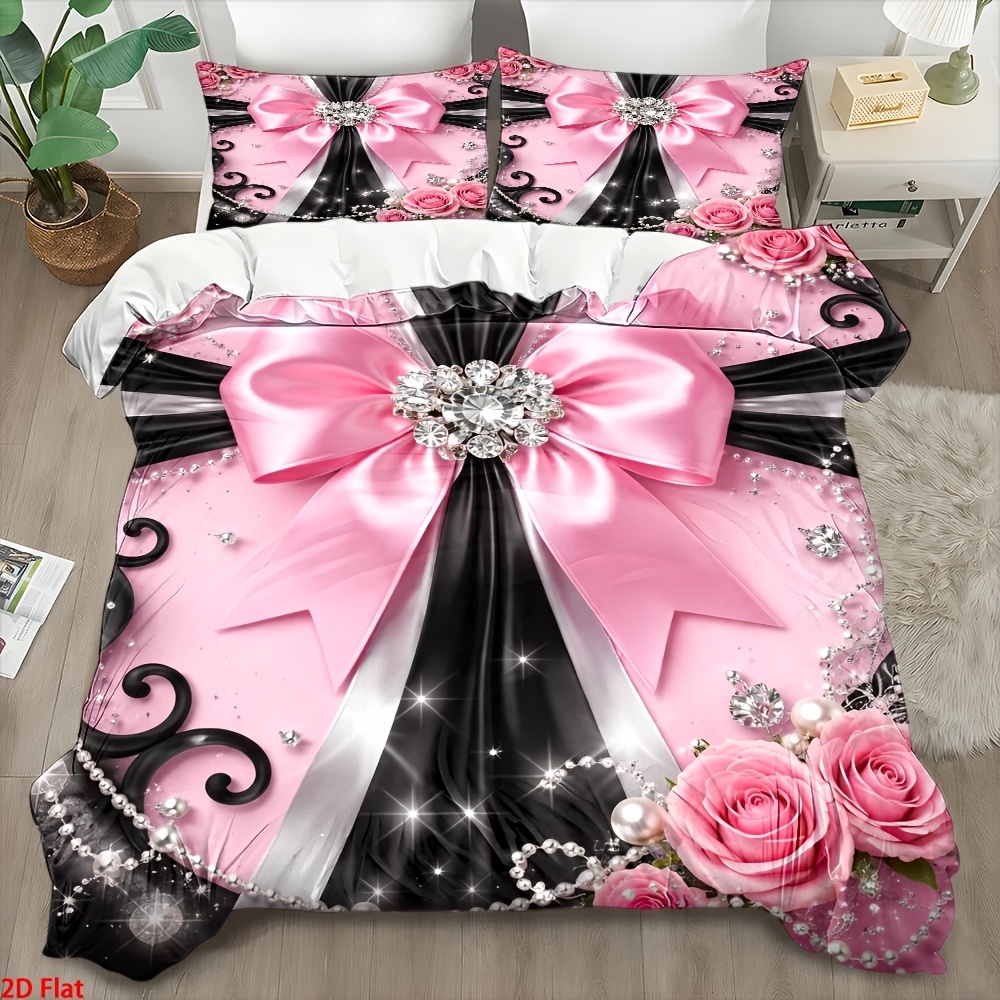 Duvet Cover Sets With Zipper - Modny, trzyczęściowy zestaw pościeli w kolorze