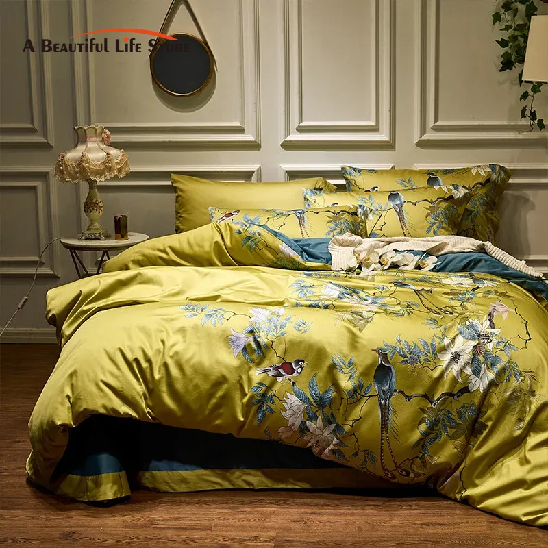 Aesthetic Floral Duvet Cover - Luksusowy zestaw pościeli z egipskiej bawełny