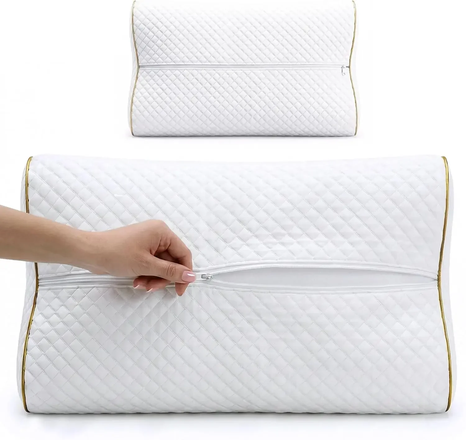 Zestaw 2 poduszek z pianki mem – Memory Foam Orthopedic Pillow Neck Pain recenzja i cena
