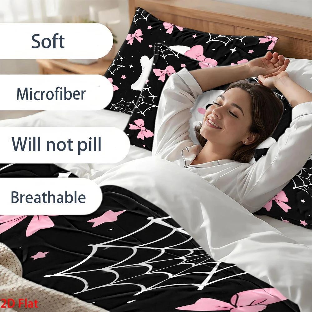Uroczy, różowy, trzyczęściowy  – Duvet Cover Sets With Zipper recenzja i cena