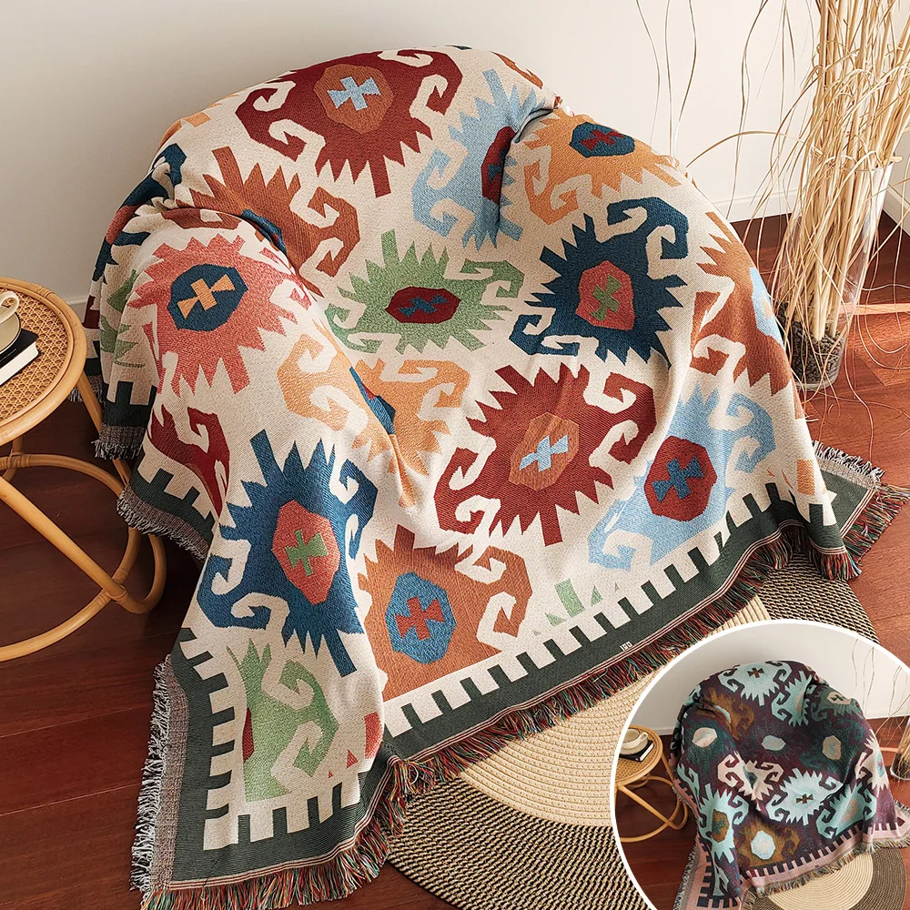 Nowy koc na sofę, koc w stylu  – Boho Throw Blanket Fringe recenzja i cena