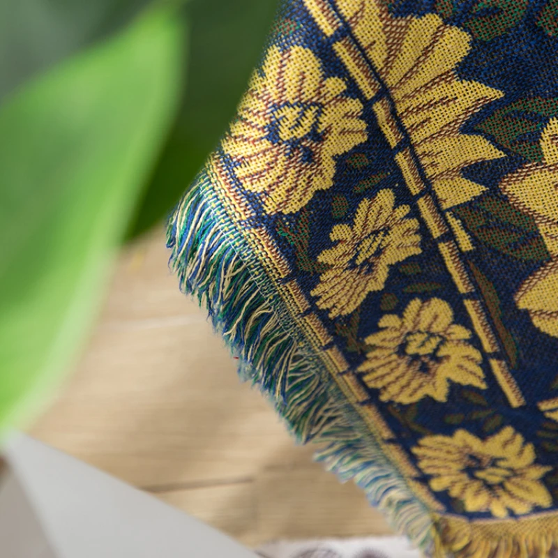 Textile City Ins Rural Blue Su – Boho Throw Blanket Fringe recenzja i cena