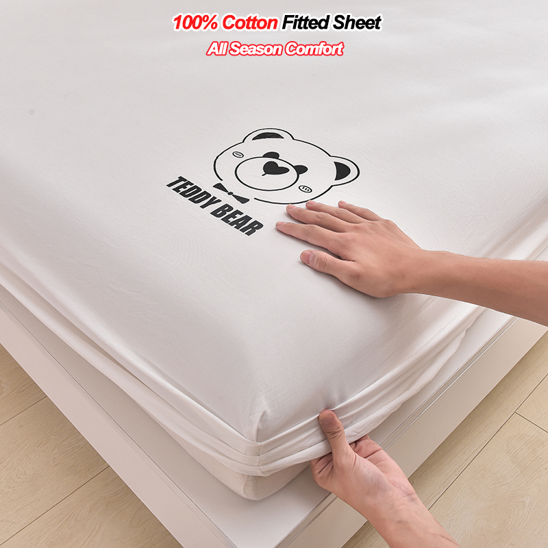 Prześcieradło z gumką ze 100%  – Fitted Bed Sheets Deep Pocket recenzja i cena