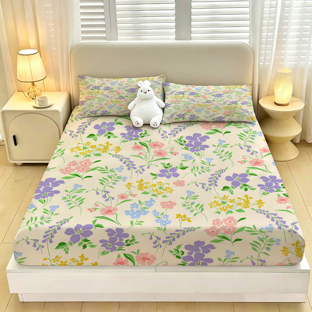 Kolorowy zestaw 3-częściowych  – Fitted Bed Sheets Deep Pocket recenzja i cena