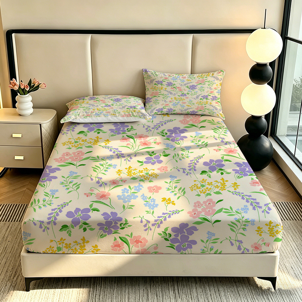 Kolorowy zestaw 3-częściowych  – Fitted Bed Sheets Deep Pocket recenzja i cena