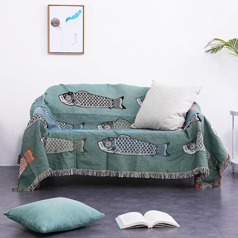 Koc z żakardową tkaniną z moty – Boho Throw Blanket Fringe recenzja i cena