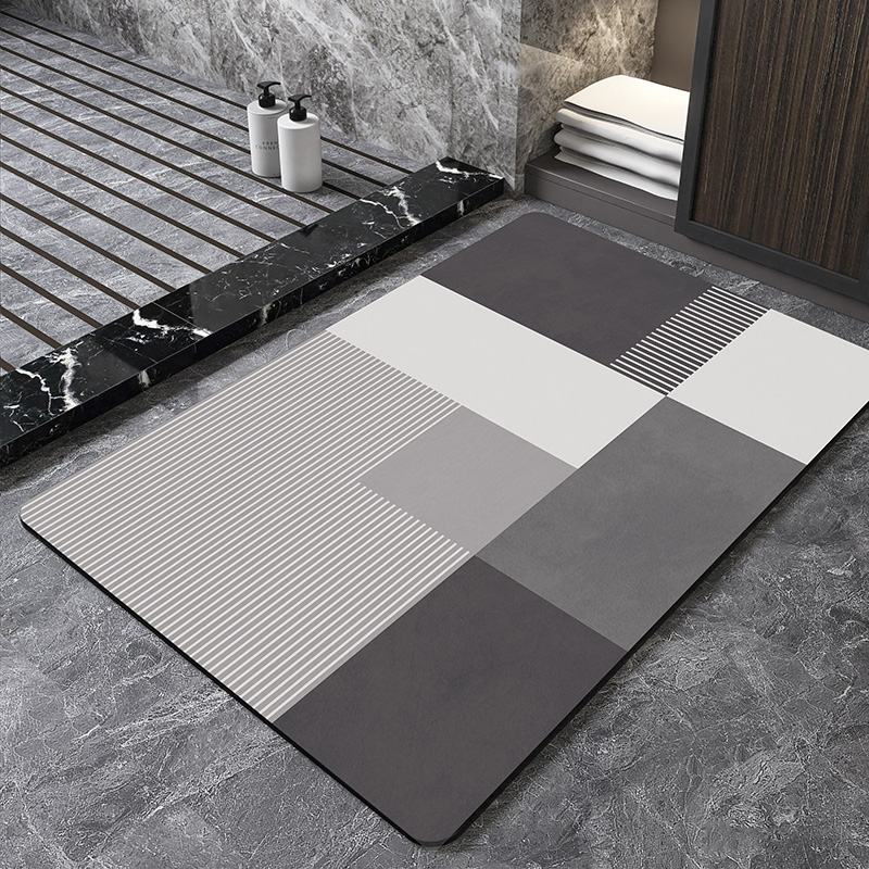 Nordycka Geometryczna Mata Łaz – Quick Dry Diatomite Bath Mat recenzja i cena