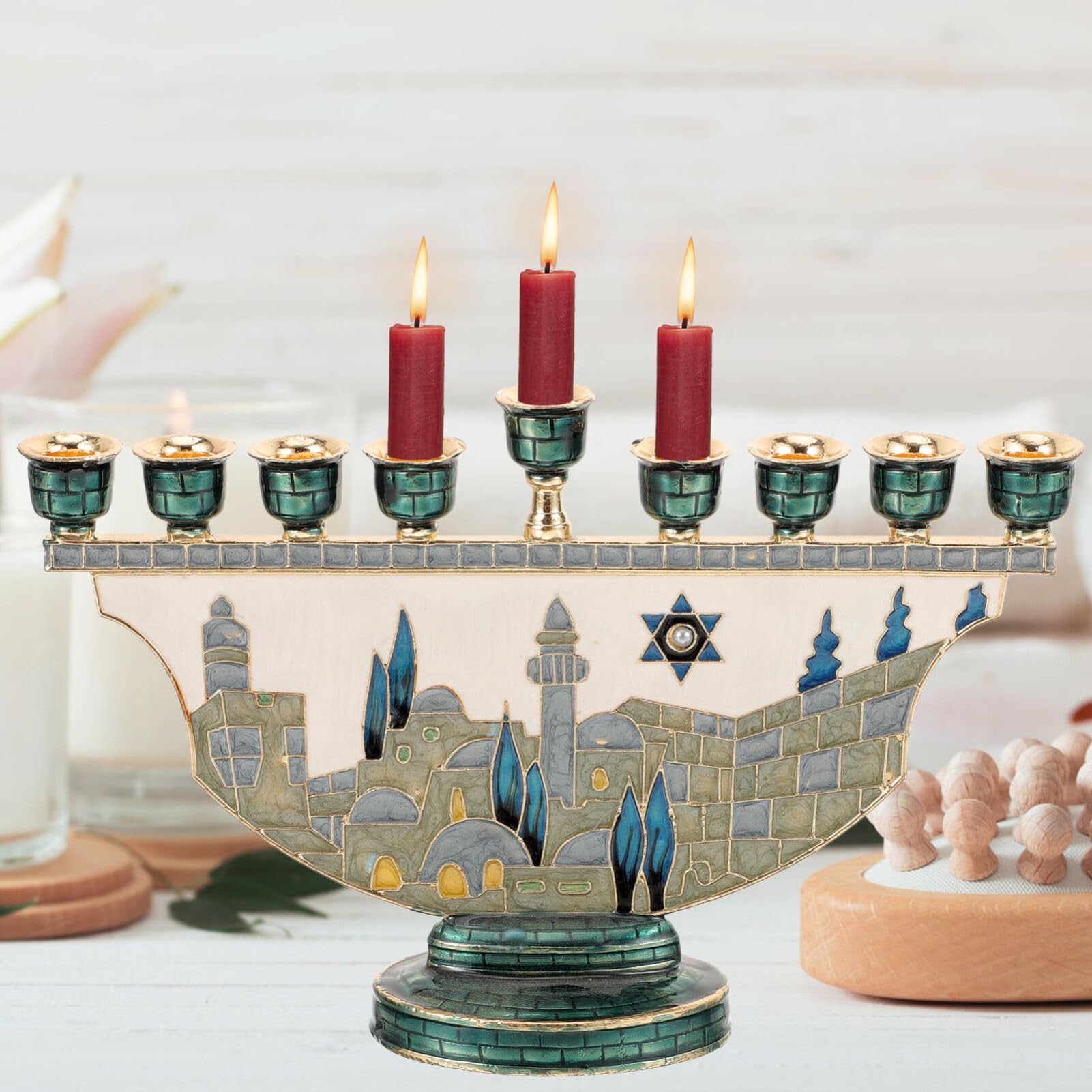 Jerozolimska Menora Świecznik  – Home Decor recenzja i cena