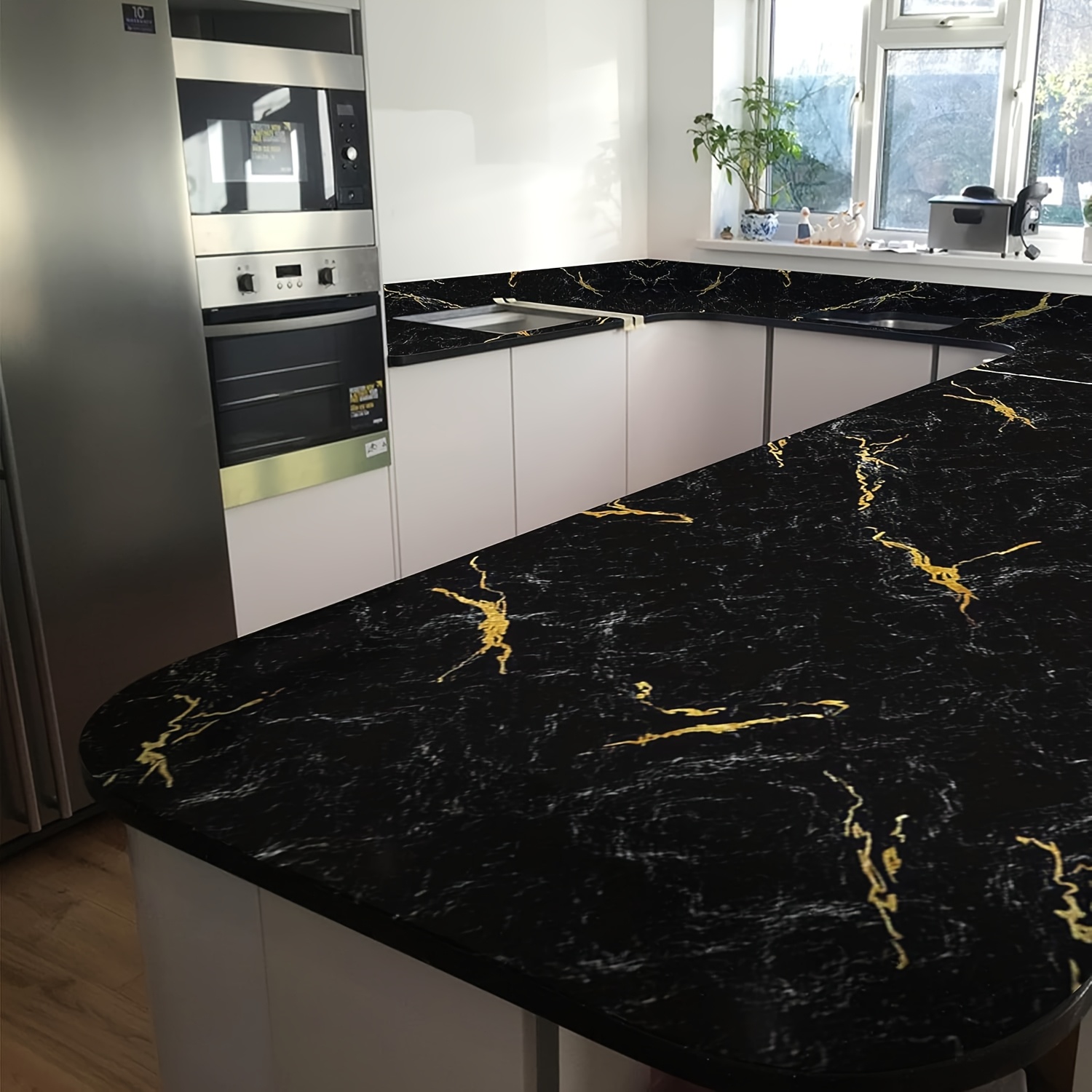 1 szt. Luksusowa czarna tapeta – Kitchen recenzja i cena